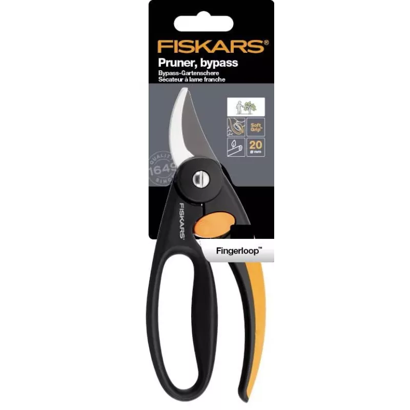 Oksasakset Fiskars 111440 Bypass musta — Fiskars 1001534 (käsipuutarhasakset, Bypass, musta)