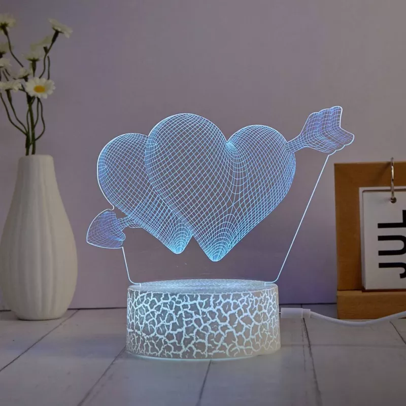 Manta SNL115RGB RGB 3D sydän koristeellinen LED-valaisinsarja