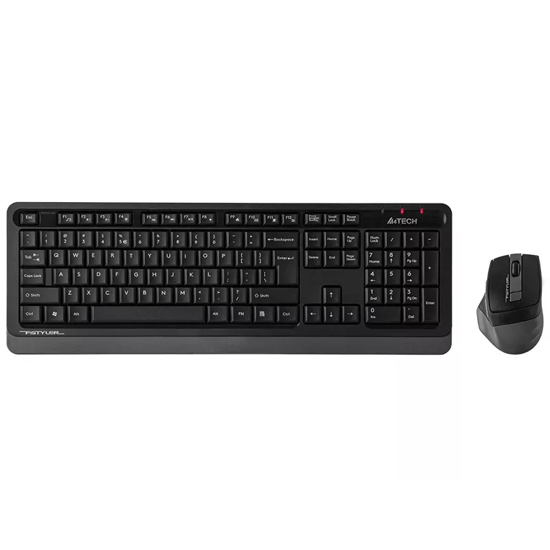 A4Tech FStyler FG1035 langaton näppäimistö- ja hiirisarja, 2,4G, harmaa