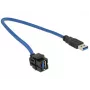 USB-kaapeli DeLOCK 86375 USB 3.2 Gen 1 0,5 m USB A sininen