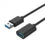 UNITEK Y-C458GBK USB-kaapeli USB 3.2 Gen 1 (3.1 Gen 1) 1,5 m USB A musta