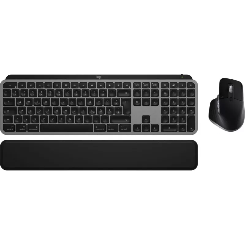 Logitech MX Keys S Combo Macille, langaton, DE-asettelu näppäimistö ja hiiri -sarja, macOS-optimoidut näppäimet ja toiminnot