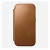 Nomad Modern Leather Folio -foliokotelo iPhone 17 Pro, nahka + alumiini, 6,3 inch (16 cm), Tan, 3 korttipaikkaa
