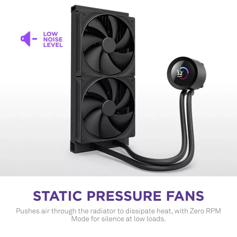 All-in-One-nestekühler NZXT Kraken Plus 280 14 cm musta