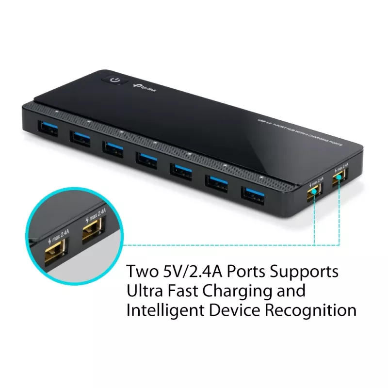 TP-Link UH720 USB 3.2 Gen 1 (3.1 Gen 1) Micro-B 5000 Mbit/s musta