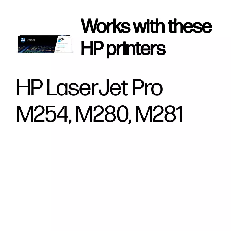HP 203X suuri kapasiteetti syaani alkuperäinen LaserJet-värikasetti