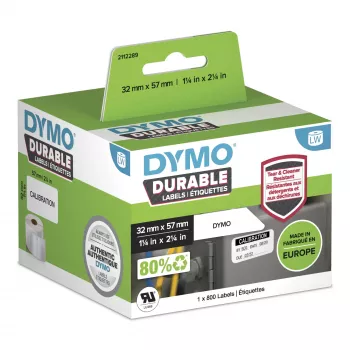DYMO Authentic LabelWriter kestotarrat | 57 mm x 32 mm | valkoinen poly | 800 itseliimautuvaa tarraa | suorituskykyinen | LabelWriter-tarratulostimille