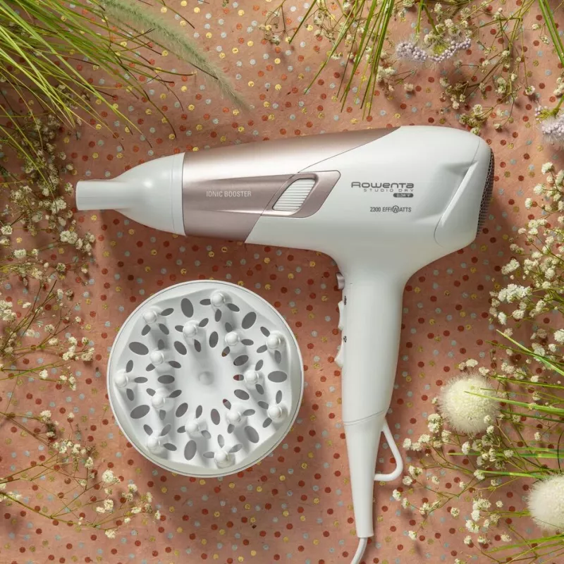 Rowenta Studio Dry CV5830 hiustenkuivaaja 2300 W beige, valkoinen