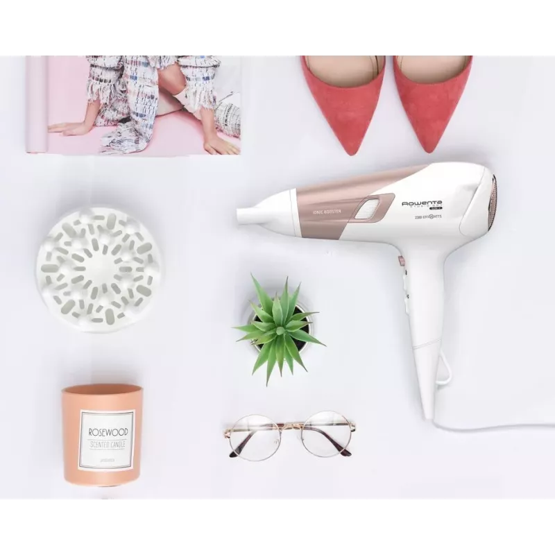 Rowenta Studio Dry CV5830 hiustenkuivaaja 2300 W beige, valkoinen