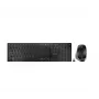 CHERRY DW 9500 -näppäimistö ohut hiiri sisältyy yleiskäyttöön RF langaton + Bluetooth QWERTZ saksa musta, harmaa