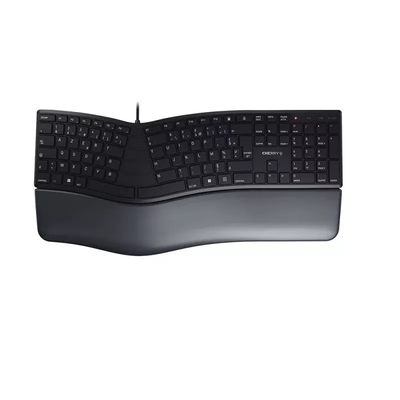 CHERRY KC 4500 ERGO -näppäimistö yleiskäyttöön USB AZERTY ranska musta
