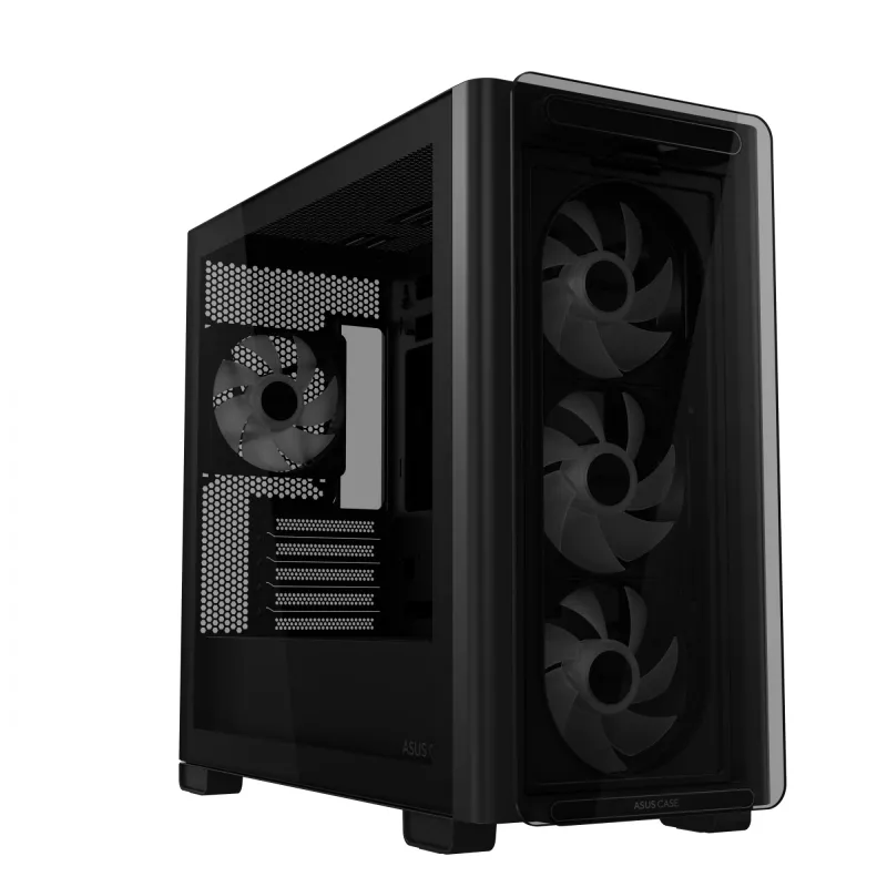 ASUS A23 PLUS TG ARGB musta, PC, musta, micro ATX, Mini-ITX, monivärinen, 16,5 cm, 38 cm