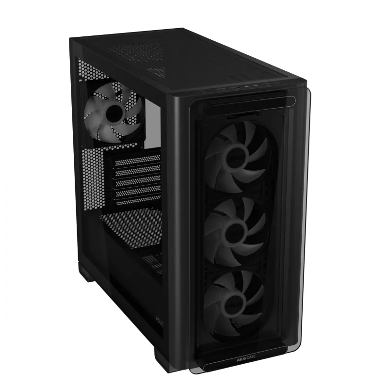 ASUS A23 PLUS TG ARGB musta, PC, musta, micro ATX, Mini-ITX, monivärinen, 16,5 cm, 38 cm
