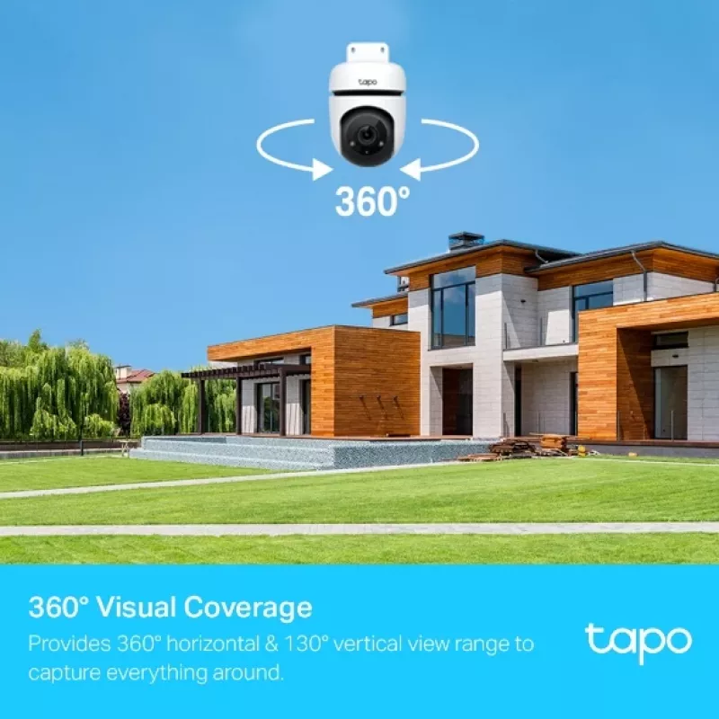 TP-Link Tapo Outdoor Pan/Tilt Security WiFi -kamera, IP-valvontakamera, sisä- ja ulkokäyttöön, langaton, Amazon Alexa & Google Assistant, sisäkäyttöön, CE, FCC, RoHS, RCM