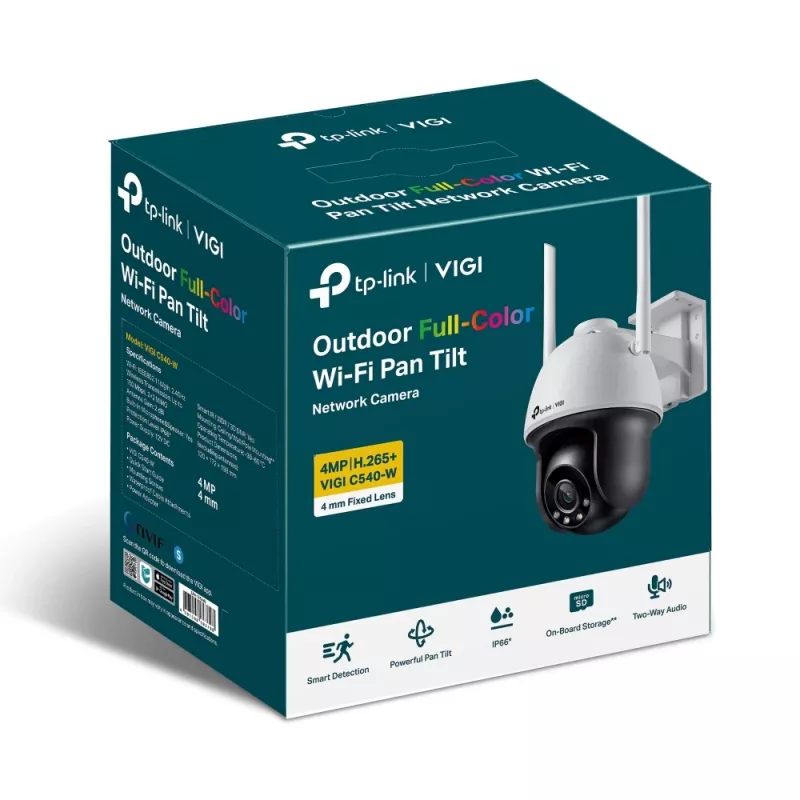 TP-Link VIGI 4MP ulkokäyttöön Full-Color Wi-Fi Pan Tilt -verkkokamera