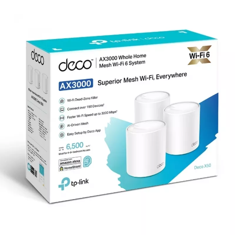 TP-Link AX3000 Whole Home Mesh WiFi 6 -järjestelmä, 3 kpl:n pakkaus