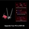 TP-Link AXE5400 Wi-Fi 6E Bluetooth 5.2 PCIe -adapteri, sisäinen, langaton, PCI Express, WLAN / Bluetooth, 5400 Mbit/s, musta, punainen