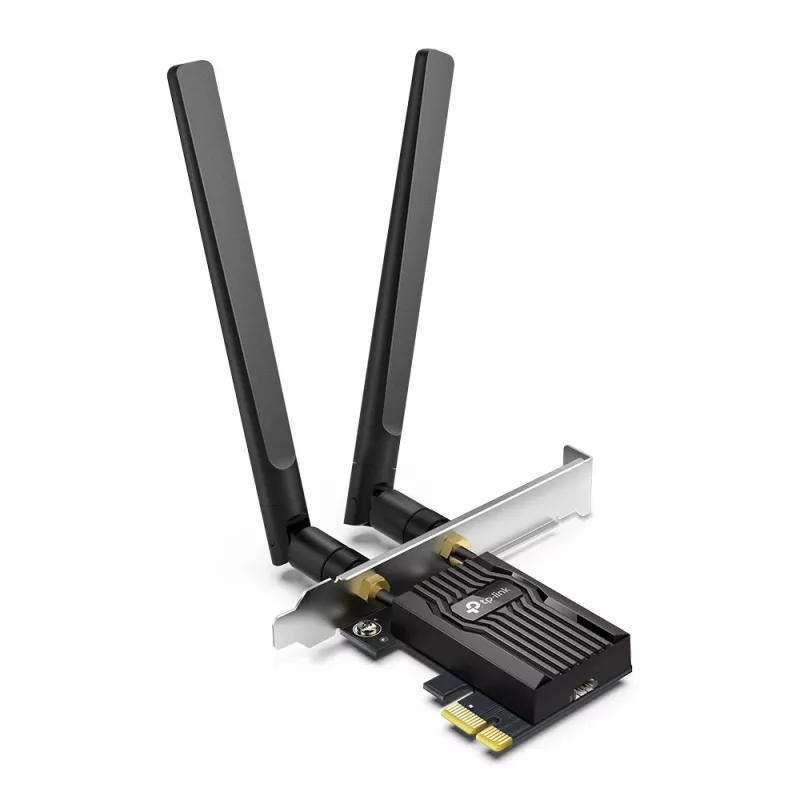 TP-Link Archer AX3000 Wi-Fi 6 Bluetooth 5.2 PCIe -adapteri, langaton, PCI Express, WLAN / Bluetooth, Wi-Fi 6 (802.11ax), 2402 Mbit/s, musta