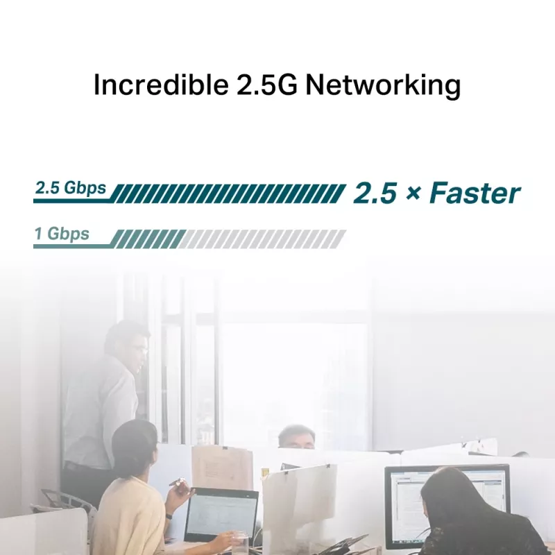 TP-Link 2.5 Gigabit PCIe -verkkosovitin, sisäinen, langallinen, PCI Express, Ethernet, 2500 Mbit/s, musta, harmaa