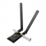 TP-Link AX1800 Wi-Fi 6 Bluetooth 5.2 PCIe -sovitin, sisäinen, langaton, PCI Express, WLAN / Bluetooth, 1800 Mbit/s, musta