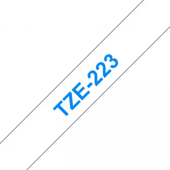 Laminointinauha Brother TZe223 9 mm sininen valkoisella
