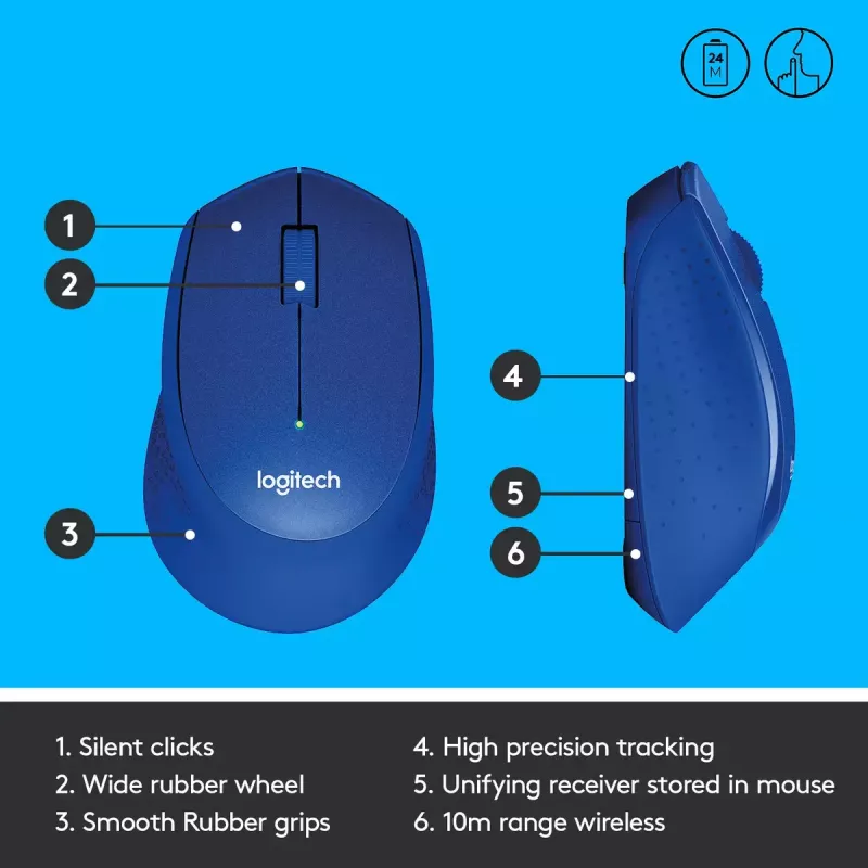 Hiiri Logitech M330 SILENT PLUS RF Wireless