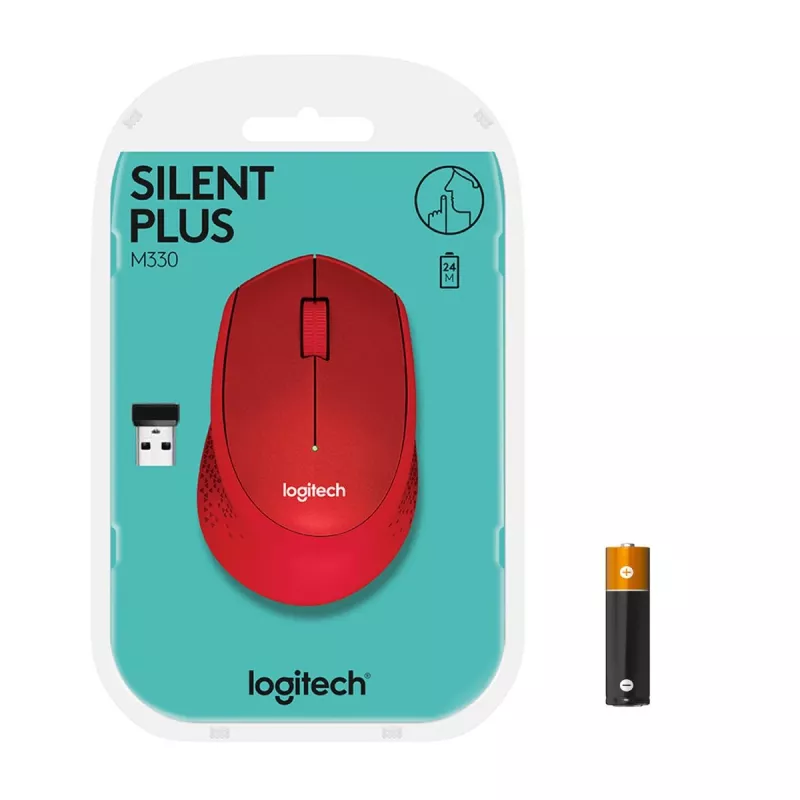 LOGITECH M330 Silent Plus punainen