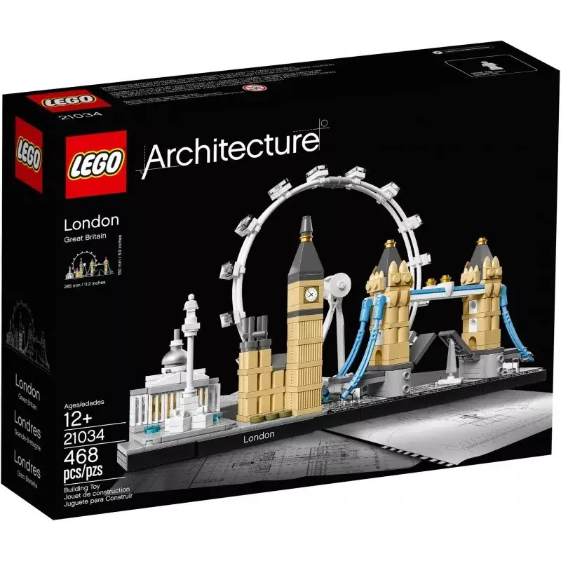LEGO Architecture Lontoo 21034 rakennussarja — 468 osaa, kaupungin maamerkki -malli