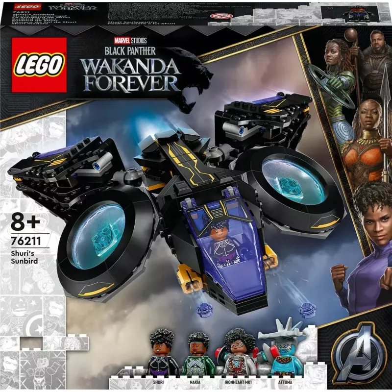 LEGO Marvel -sarja 76211 Shurin alus — rakennettava leikkisarja minihahmoilla