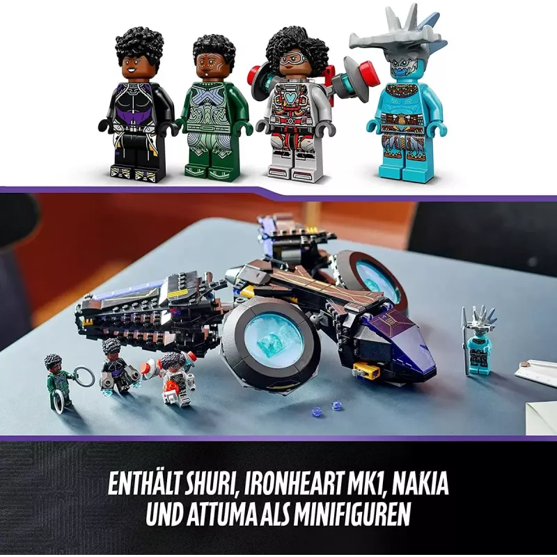 LEGO Marvel -sarja 76211 Shurin alus — rakennettava leikkisarja minihahmoilla
