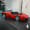 LEGO Technic rakennussarja Ferrari Daytona SP3 mittakaavassa 1:8, 3 778 osaa, punainen, 6,99 kg