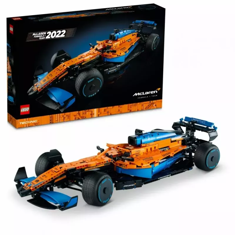 LEGO Technic kilpa-auto McLaren Formula 1 42141 malli mittakaavassa 1:10