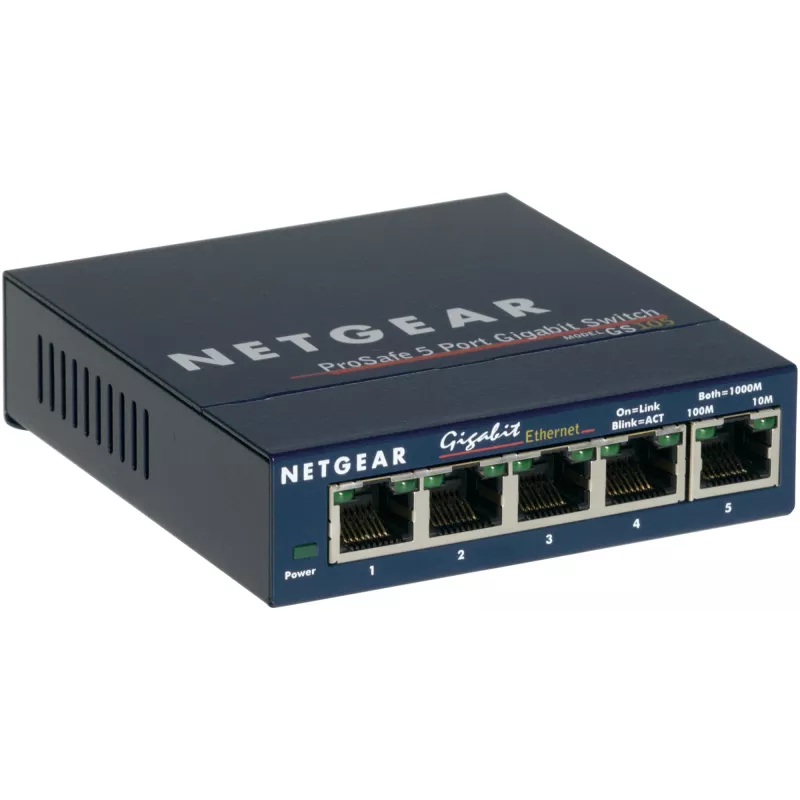 NETGEAR GS105 hallitsematon Gigabit Ethernet (10/100/1000) sininen