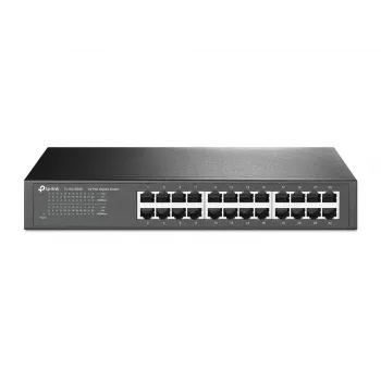 TP-Link 24-porttinen Gigabit työpöytä/rack-asennettava verkkokytkin, hallitsematon, Gigabit Ethernet (10/100/1000), täysduplex, rack-asennus