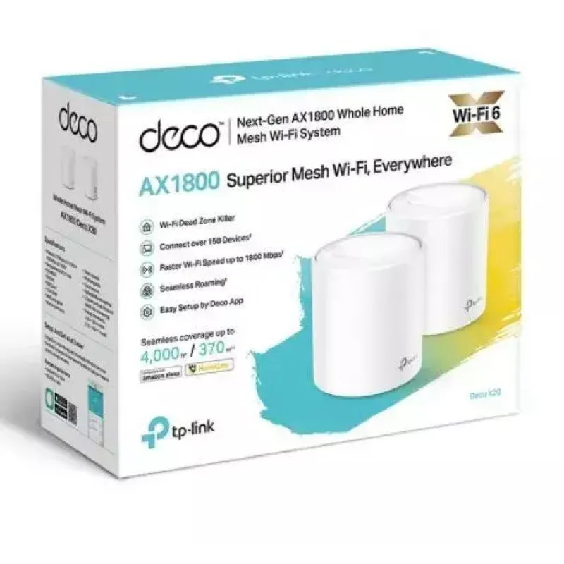TP-Link AX1800 Whole Home Mesh Wi-Fi 6 -järjestelmä, 2 kpl:n pakkaus