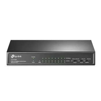TP-Link 9-porttinen 10/100Mbps työpöytäkytkin 8-porttisella PoE+:lla