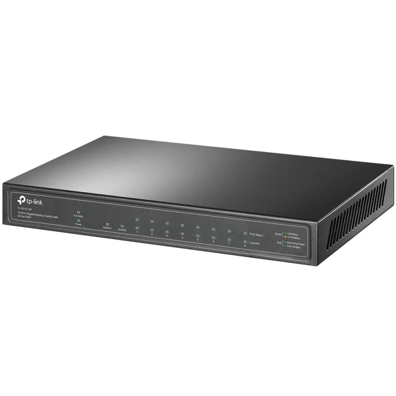 TP-Link TL-SG1210P verkkokytkin hallitsematon Gigabit Ethernet (10/100/1000) Power over Ethernet (PoE) harmaa