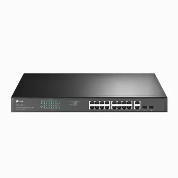 TP-Link 18-porttinen Gigabit rack-asennettava kytkin 16 PoE+:lla, hallitsematon, Gigabit Ethernet (10/100/1000), täysduplex, Power over Ethernet (PoE), rack-asennus, 1U