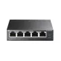 TP-Link 5-porttinen 10/100Mbps työpöytä-PoE-kytkin 4-porttisella, hallitsematon, Fast Ethernet (10/100), täysduplex, Power over Ethernet (PoE)