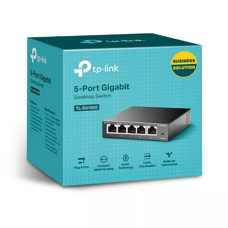 Hallitsematon kytkin TP-Link TL-SG105S 5-porttinen 10/100/1000Mbps