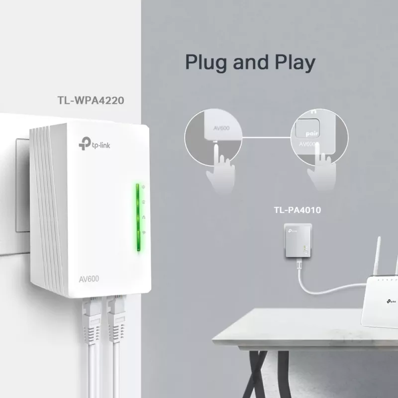 TP-Link AV600 600 Mbit/s Ethernet LAN Wi-Fi valkoinen 1 kpl