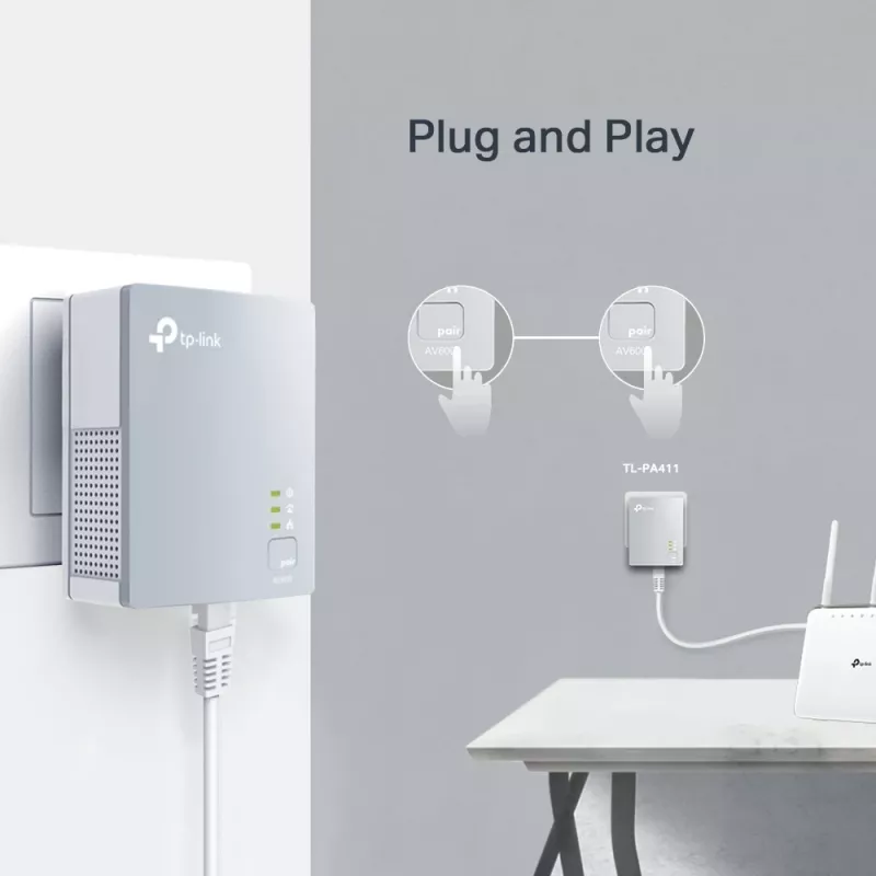 Powerline-sovitin TP-Link AV500 Nano aloituspakkaus