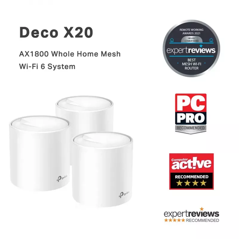 TP-Link AX1800 Whole Home Mesh Wi-Fi 6 -järjestelmä, 3 kpl:n pakkaus
