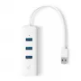 TP-Link UE330 kannettavan telakka/porttitoistin johdollinen USB 3.2 Gen 1 (3.1 Gen 1) Type-A valkoinen