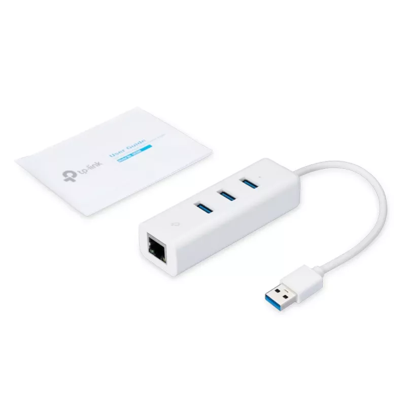 TP-Link UE330 kannettavan telakka/porttitoistin johdollinen USB 3.2 Gen 1 (3.1 Gen 1) Type-A valkoinen