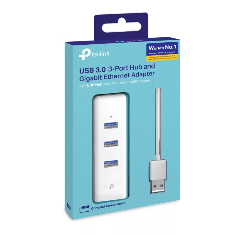 TP-Link UE330 kannettavan telakka/porttitoistin johdollinen USB 3.2 Gen 1 (3.1 Gen 1) Type-A valkoinen