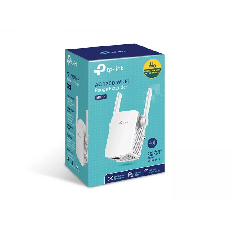 TP-Link AC1200 Mesh WLAN-toistin, valkoinen