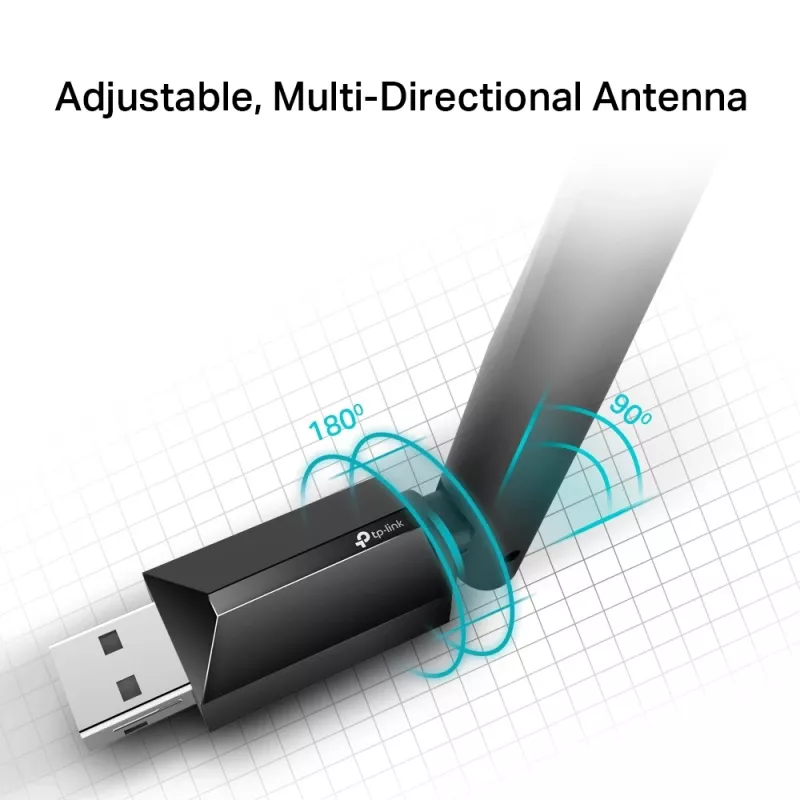 Langaton USB WiFi-sovitin TP-Link AC600 High Gain ARCHER T2U PLUS