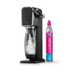 SodaStream ART musta Steel -hiilihapotuslaite 1 L, hiilidioksidisylinteri 60 L