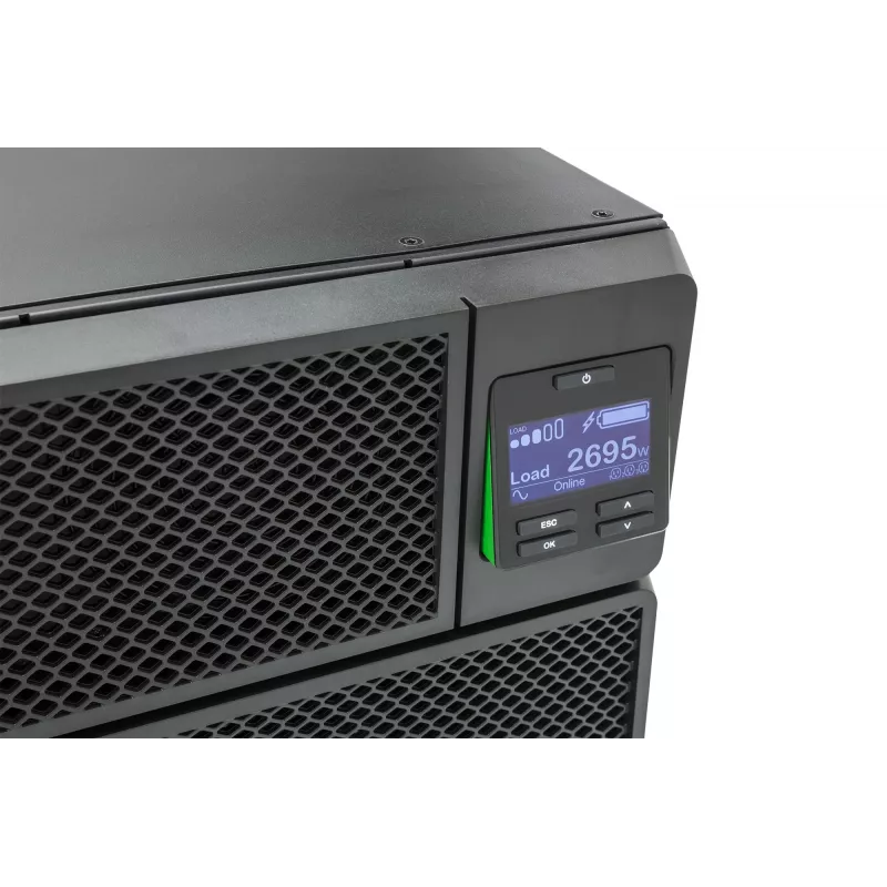 APC Smart-UPS On-Line SRT5KRMXLI - 5000VA, 6x C13, 4x C19 lähtö, räkkiasennus, integroitu NMC